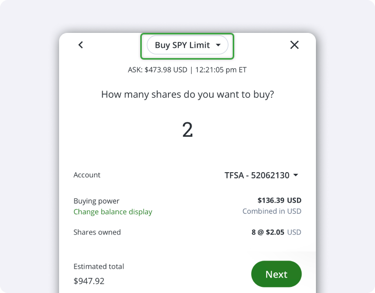 Mult-page order entry