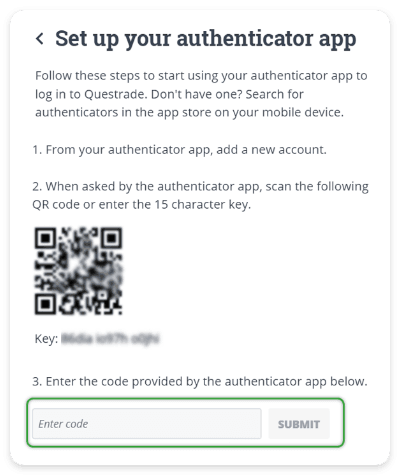 set up your authenticator app