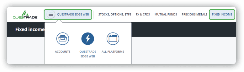 Edge web fixed income top navigation