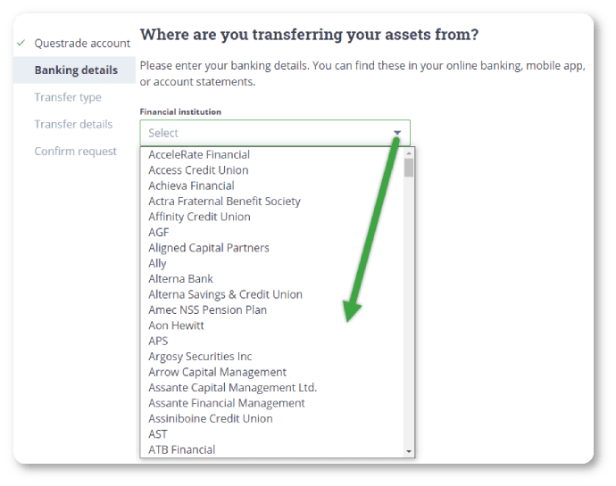 Investorline Transfer In Brokerage transfer in request