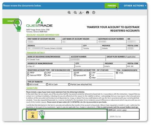 docusign transfer in