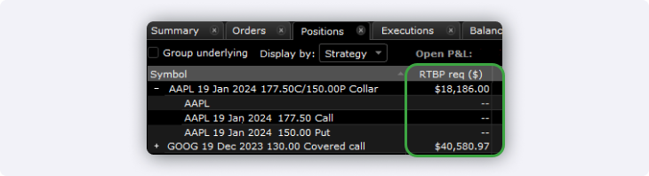 Example RTBP columns
