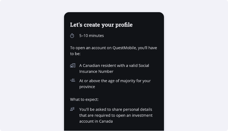 create profile mobile