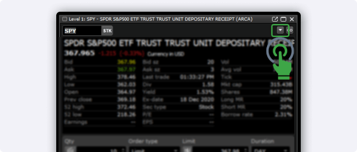 Edge Desktop - Level 1 custom widget button