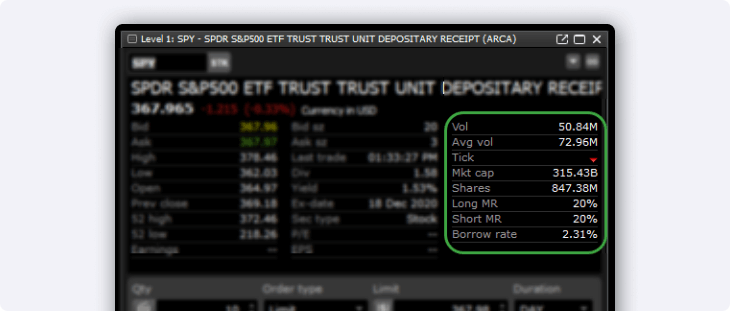 Edge Desktop - Volume market cap EPS and PE info