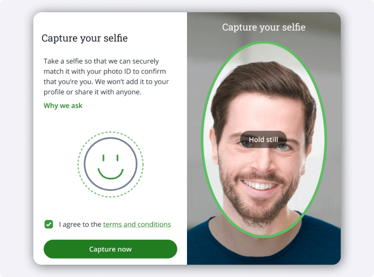 Capture Selfie to match ID