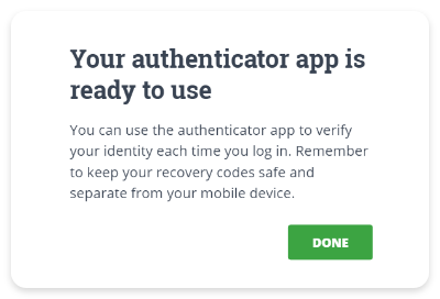authenticator ready to use