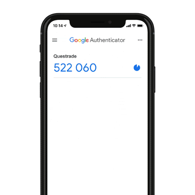 mobile authenticator example GIF