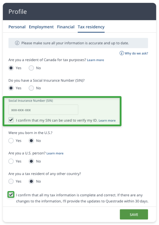 documents needed for sin number update