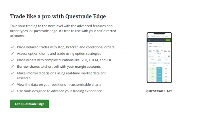 Adding Questrade Edge
