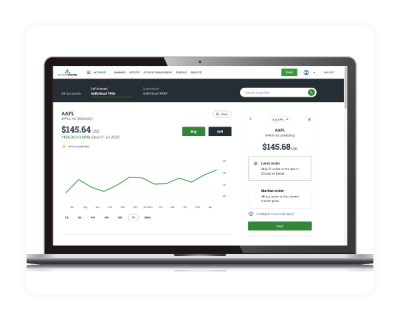 Questrade trading screen