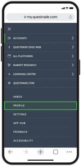profile-button-mobile menu