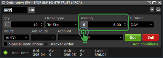 The Edge Desktop trailing offset field