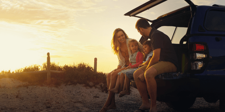 Family enjoying the great outdoors