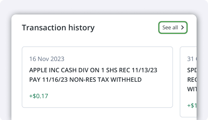 Transaction History QuestMobile