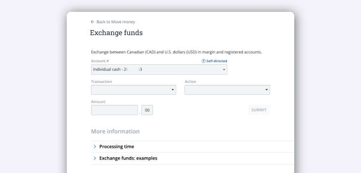 Exhcange funds form