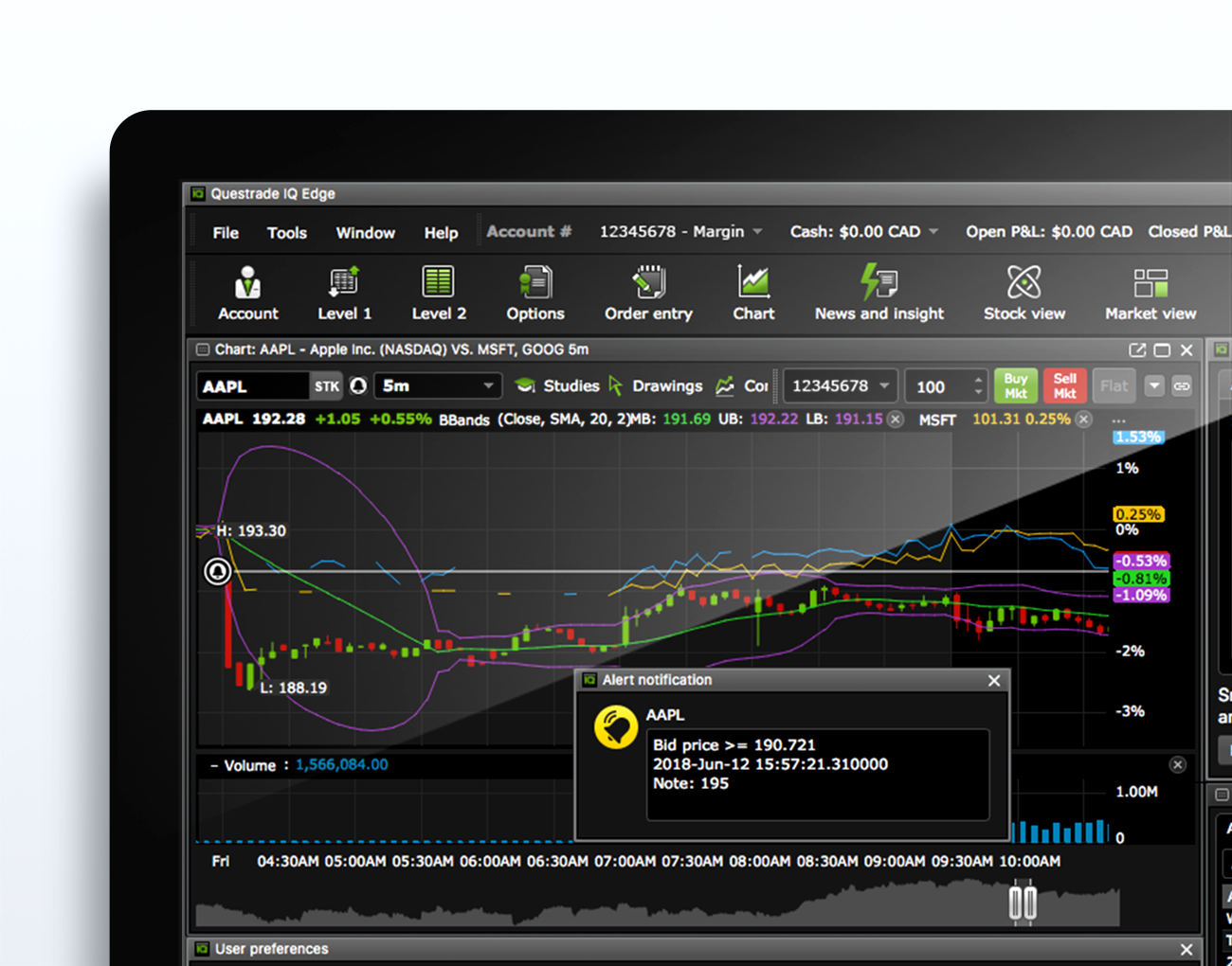 Questrade IQ Edge Trading Platform Questrade